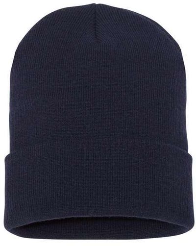 Am image of a Custom YP Classics Cuffed Beanie in Navy!