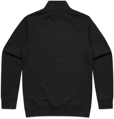 Am image of a Custom AS Colour Mens Stencil Half Zip in Black!