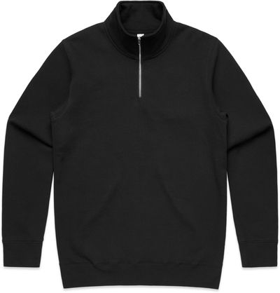 Am image of a Custom AS Colour Mens Stencil Half Zip in Black!