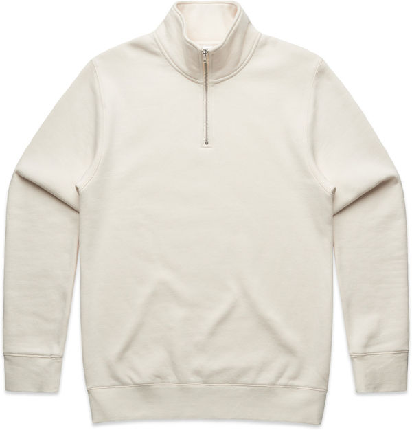 Am image of a Custom AS Colour Mens Stencil Half Zip in Ecru!