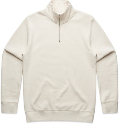 Am image of a Custom AS Colour Mens Stencil Half Zip in Ecru!