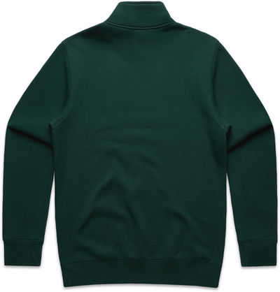 Am image of a Custom AS Colour Mens Stencil Half Zip in Pine Green!