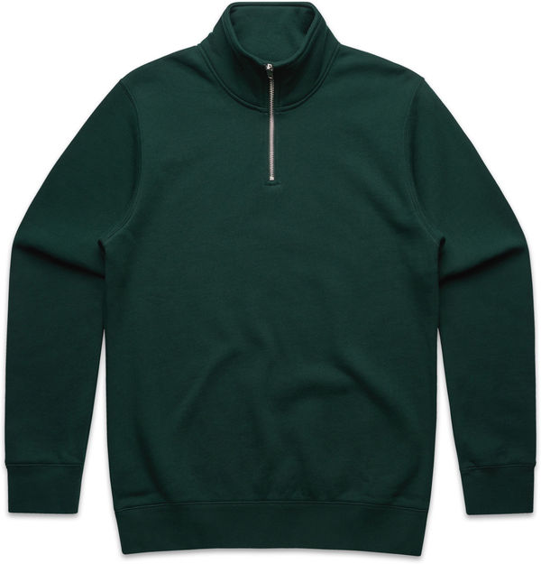 Am image of a Custom AS Colour Mens Stencil Half Zip in Pine Green!