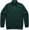Am image of a Custom AS Colour Mens Stencil Half Zip in Pine Green!