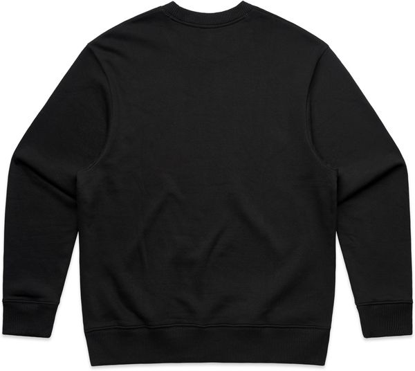 Am image of a Custom AS Colour Mens Heavy Crewneck in Black!