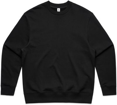 Am image of a Custom AS Colour Mens Heavy Crewneck in Black!