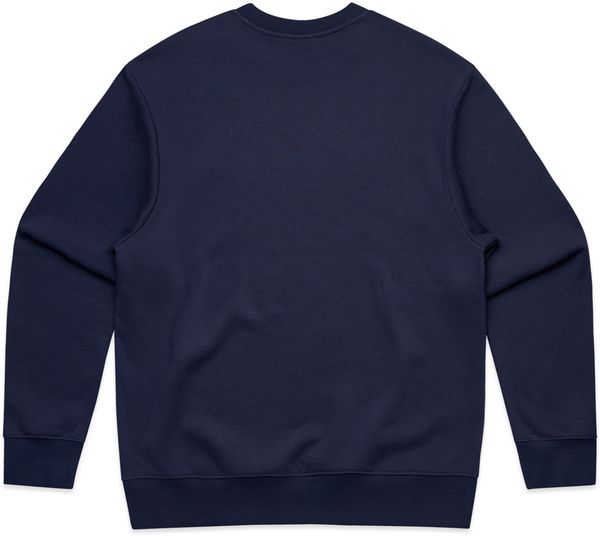 Am image of a Custom AS Colour Mens Heavy Crewneck in Midnight Blue!