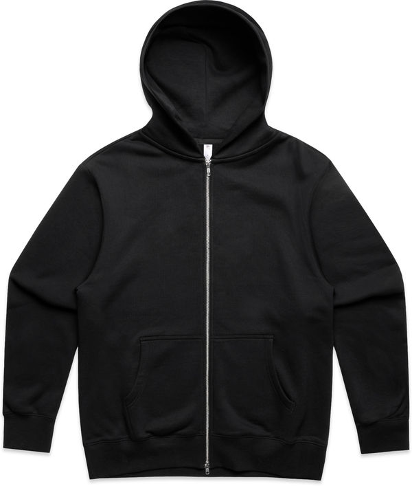 Am image of a Custom AS Colour Heavy Zip Hood in Black!