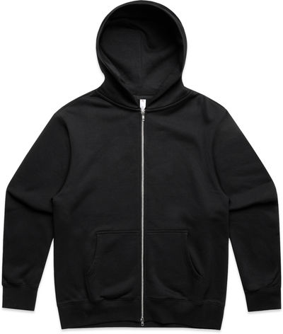 Am image of a Custom AS Colour Heavy Zip Hood in Black!