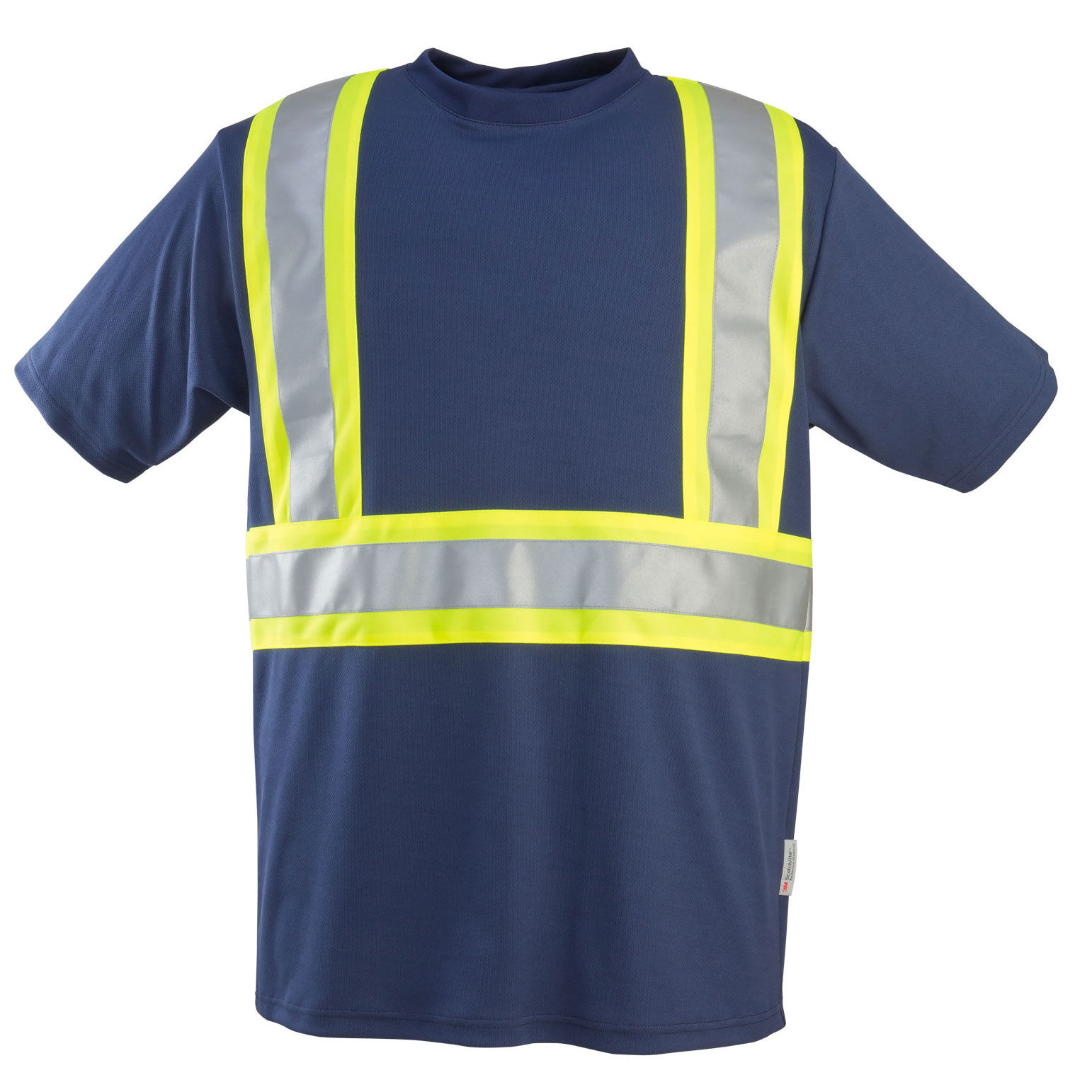 Sumaggo Level 1 Wicking T Shirt with Contrasting Stripes in Navy