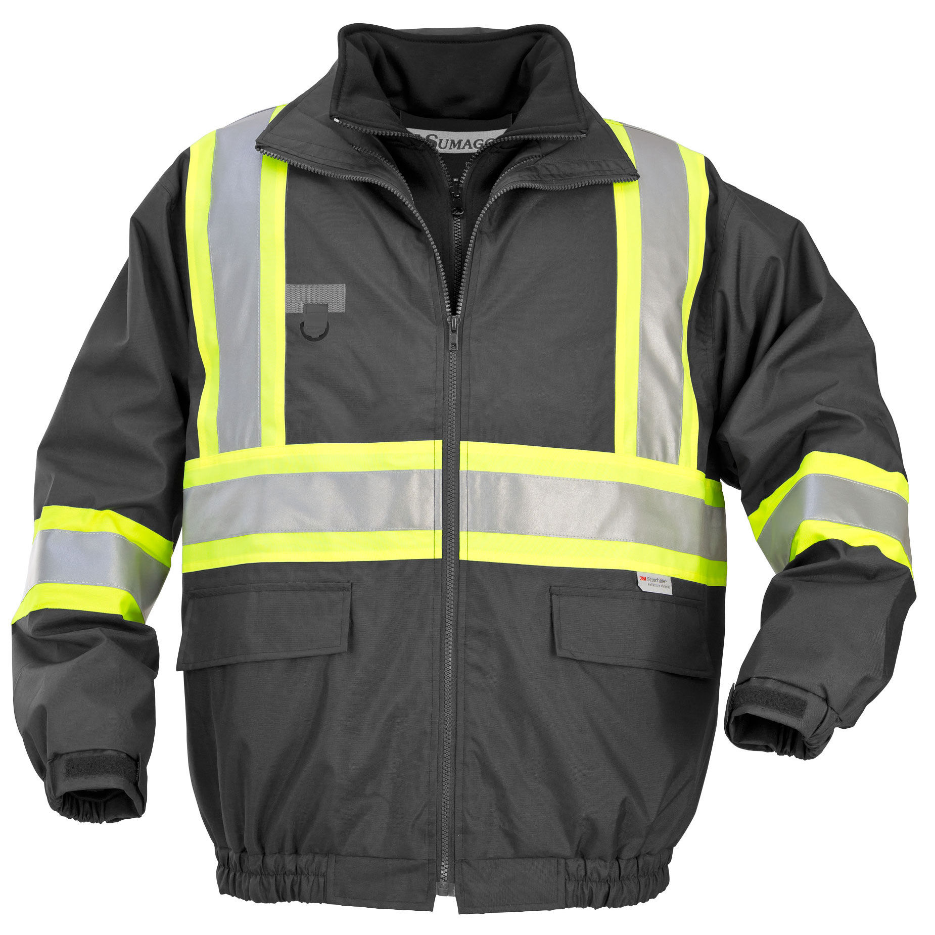 Sumaggo 3 in 1 Bomber Jacket With Polycotton Fleece Inner Jacket in Black