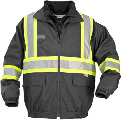 Am image of a Custom Sumaggo 3 in 1 Bomber Jacket With Polycotton Fleece Inner Jacket in Black!