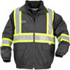 Am image of a Custom Sumaggo 3 in 1 Bomber Jacket With Polycotton Fleece Inner Jacket in Black!