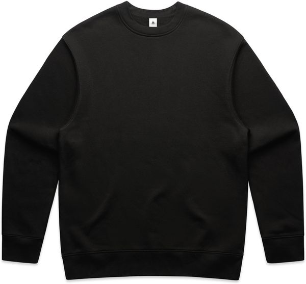 Am image of a Custom AS Colour Mens Relax Crew in Black!