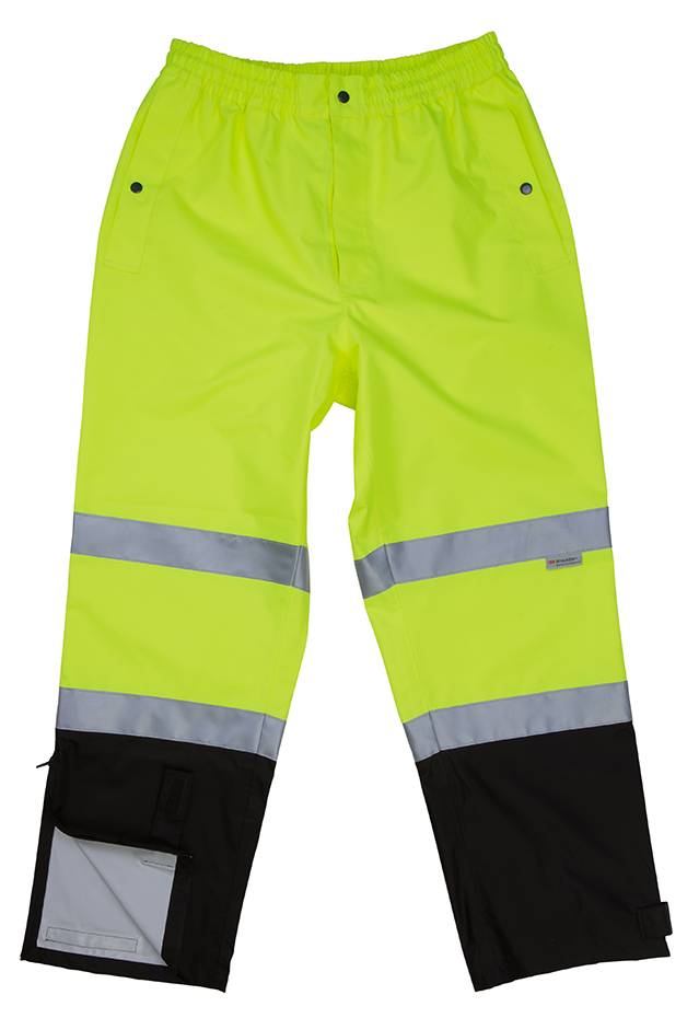 Sumaggo Safety High Visibility Utility Pants in Lime/black