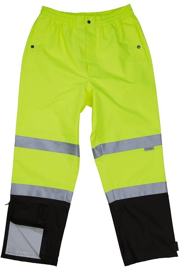 Am image of a Custom Sumaggo Safety High Visibility Utility Pants in Lime/black!
