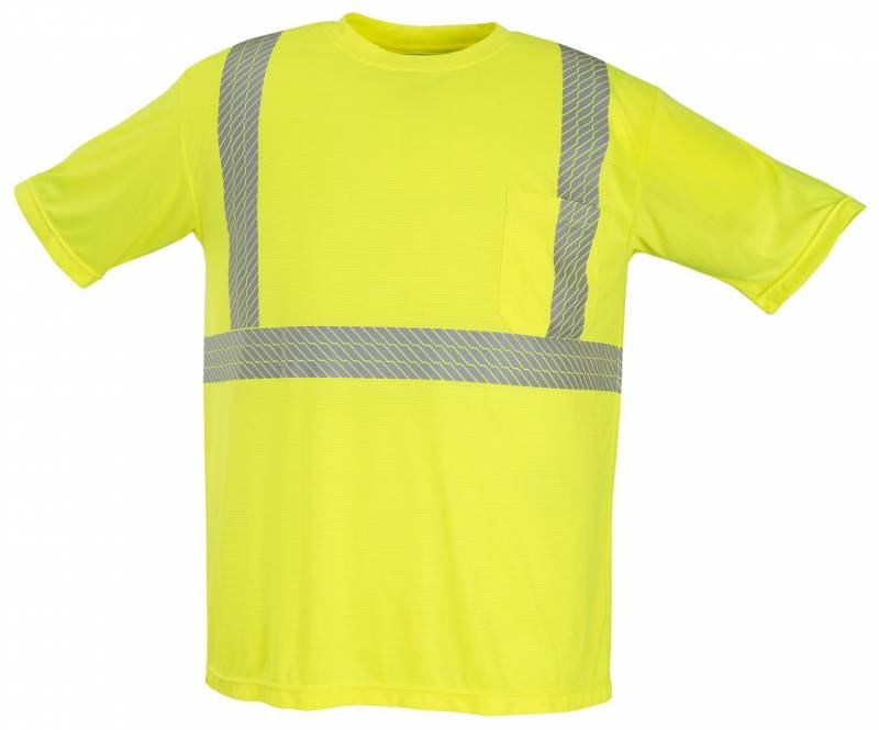 Sumaggo High Visibility TShirt With Ventilated Reflective Tapes in Lime