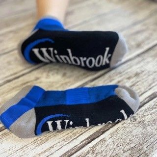 An image of custom athletic ankle socks that you can decorate your logo on!