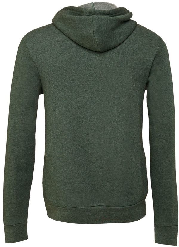 Am image of a Custom Bella and Canvas Unisex Sponge Fleece Pullover Hoodie in Heather Forest!