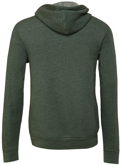 Am image of a Custom Bella and Canvas Unisex Sponge Fleece Pullover Hoodie in Heather Forest!
