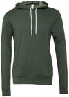 Am image of a Custom Bella and Canvas Unisex Sponge Fleece Pullover Hoodie in Heather Forest!