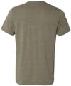 Am image of a Custom Bella and Canvas Unisex Triblend Tee in Olive Triblend!
