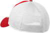 Am image of a Custom New Era Stretch Youth Mesh Cap in Scarlet/White!