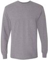 Am image of a Custom Gildan DryBlend Fifty Fifty Long Sleeve T Shirt in Graphite Heather!