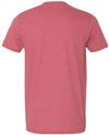 Am image of a Custom Gildan Softstyle T Shirt in Heather Cardinal Red!