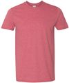 Am image of a Custom Gildan Softstyle T Shirt in Heather Cardinal Red!