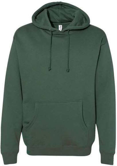Am image of a Custom Independent Trading Co. Heavyweight Hooded Sweatshirt in Alpine Green!