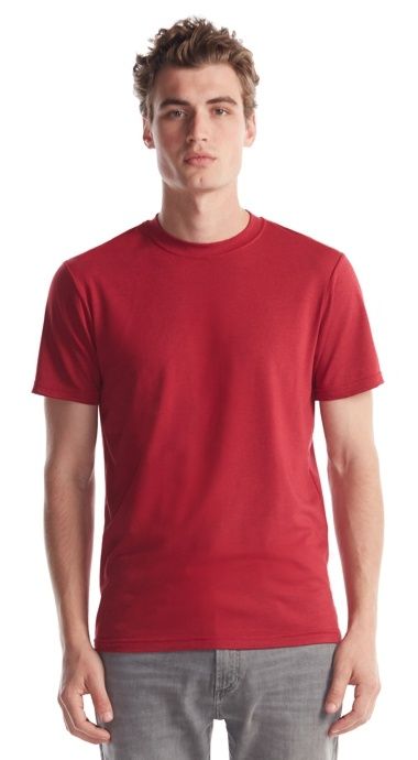 Jerico Bamboo Stretch Slim Fit Crew in Cardinal Red