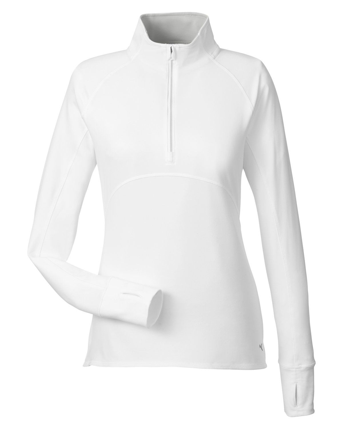 Puma Golf Ladies Gamer Golf Quarter Zip in BRIGHT WHITE