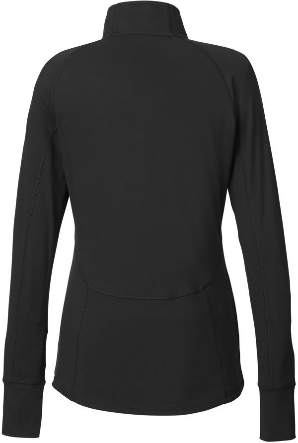 Am image of a Custom Puma Golf Ladies Gamer Golf Quarter Zip in PUMA BLACK!