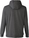 Am image of a Custom Puma Golf Men's Cloudspun Progress Hooded Sweatshirt in PUMA BLACK HTHR!