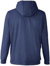 Am image of a Custom Puma Golf Men's Cloudspun Progress Hooded Sweatshirt in NAVY BLAZER HTHR!