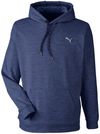Am image of a Custom Puma Golf Men's Cloudspun Progress Hooded Sweatshirt in NAVY BLAZER HTHR!
