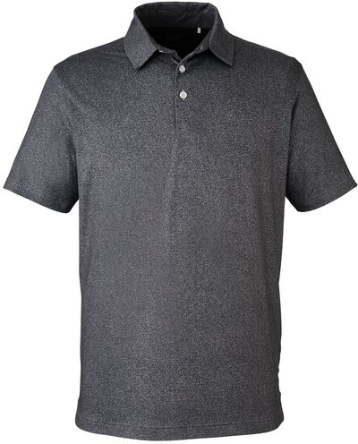 Am image of a Custom Puma Golf Men's Cloudspun Primary Polo in PUMA BLACK!