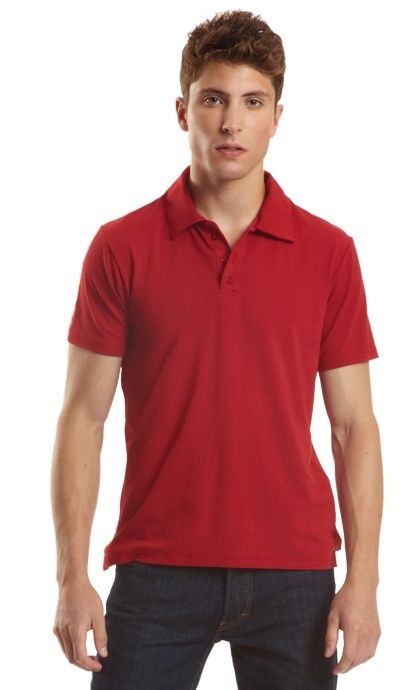 Jerico Bamboo Stretch Polo in Cardinal Red