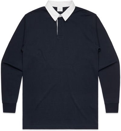 Am image of a Custom AS Colour Men's Rugby Jersey in Navy!