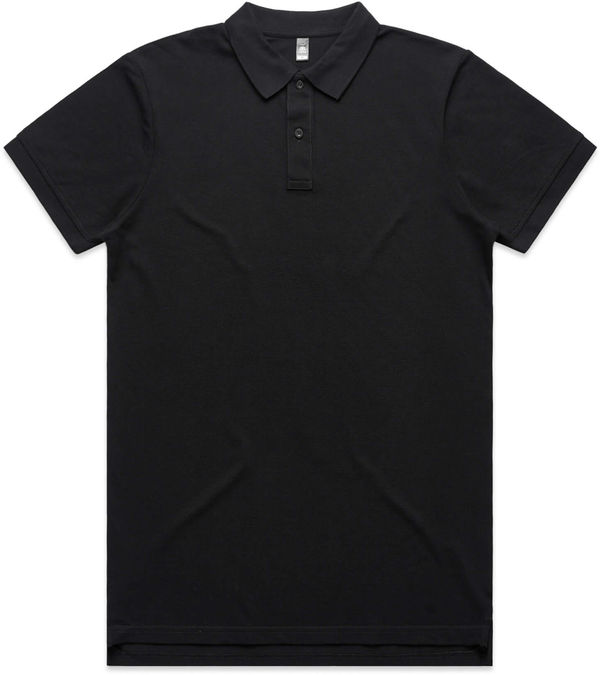 Am image of a Custom AS Colour Men's Pique Polo in Black!