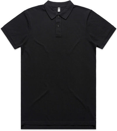 Am image of a Custom AS Colour Men's Pique Polo in Black!