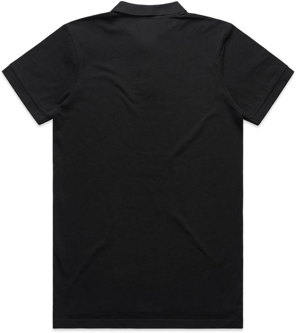 Am image of a Custom AS Colour Men's Pique Polo in Black!