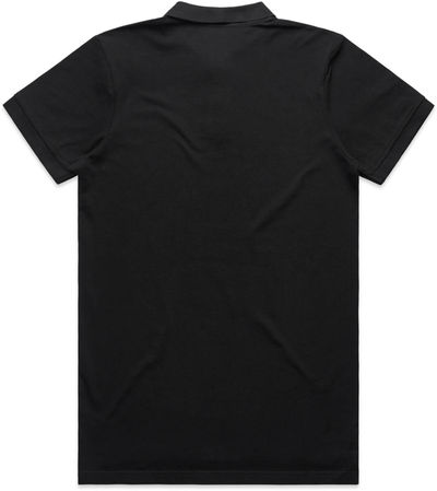 Am image of a Custom AS Colour Men's Pique Polo in Black!