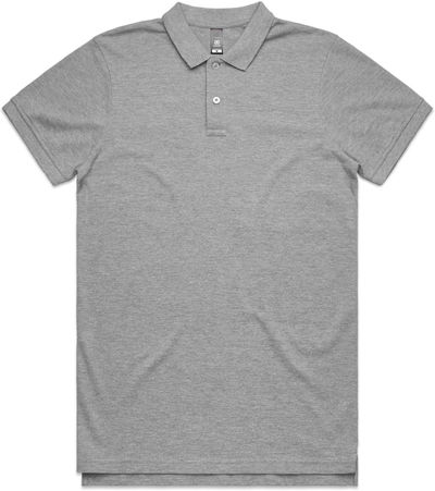 Am image of a Custom AS Colour Men's Pique Polo in Athletic Heather!