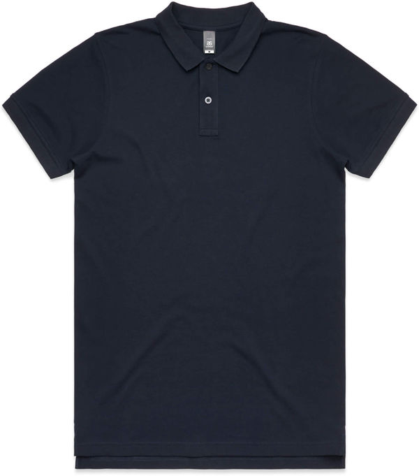 Am image of a Custom AS Colour Men's Pique Polo in Navy!