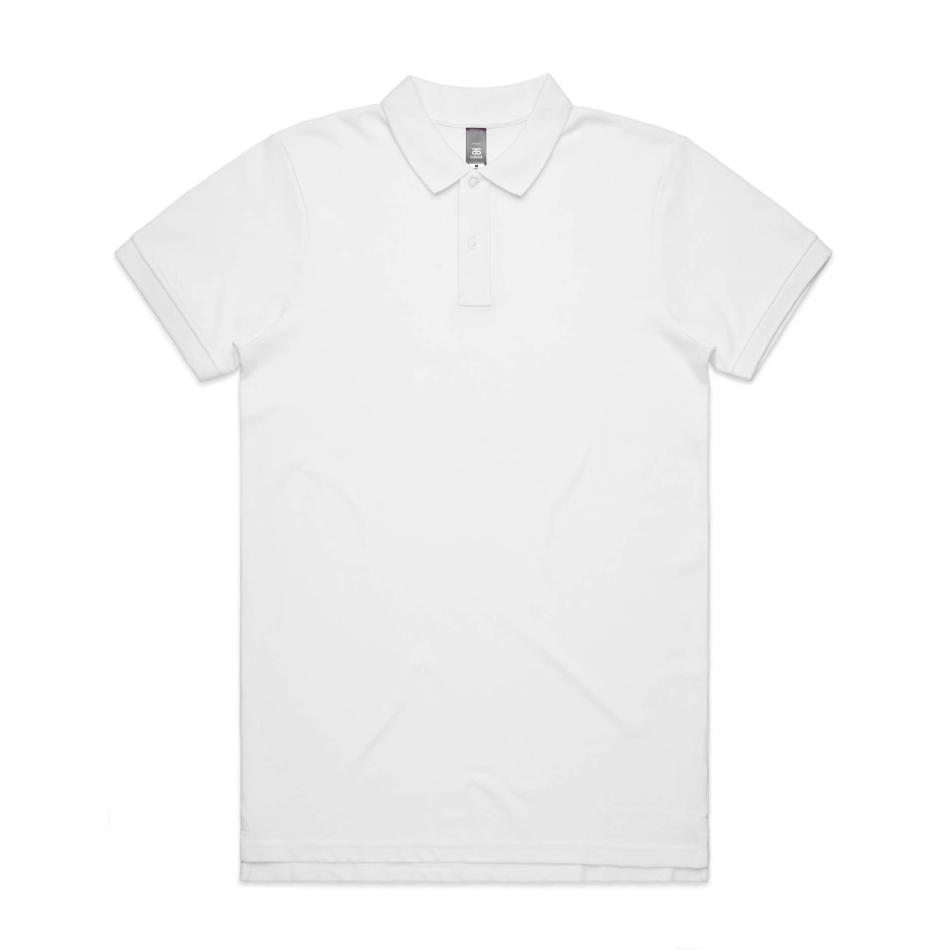AS Colour Men's Pique Polo in White