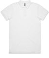 Am image of a Custom AS Colour Men's Pique Polo in White!