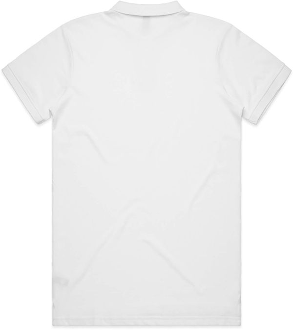 Am image of a Custom AS Colour Men's Pique Polo in White!