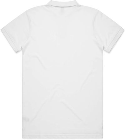 Am image of a Custom AS Colour Men's Pique Polo in White!
